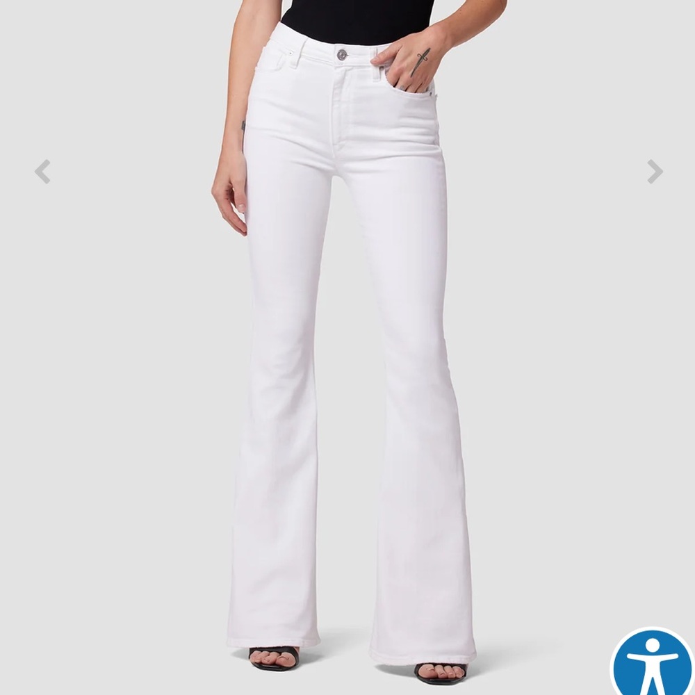 Hudson Holly High Rise 5 Pocket Flare, White